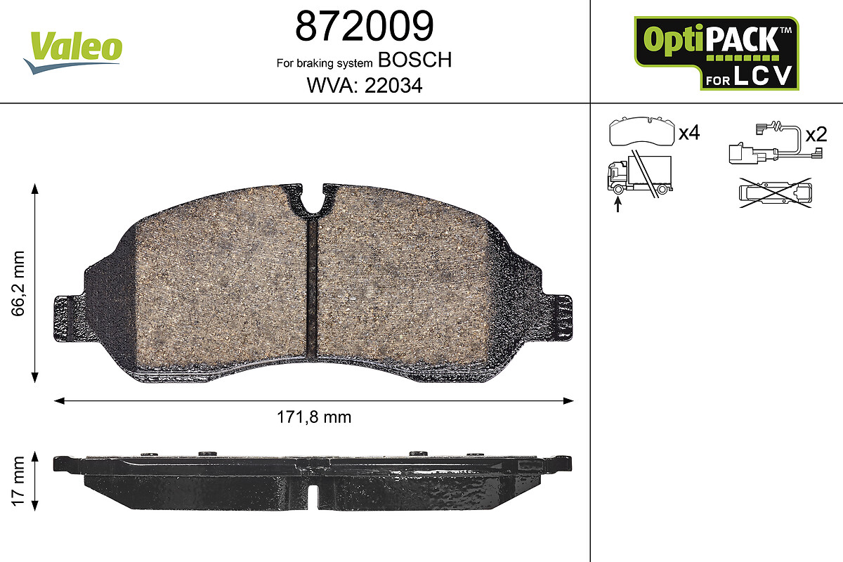 LCV BRAKE PADS FORD TOURNEO TRANSIT
